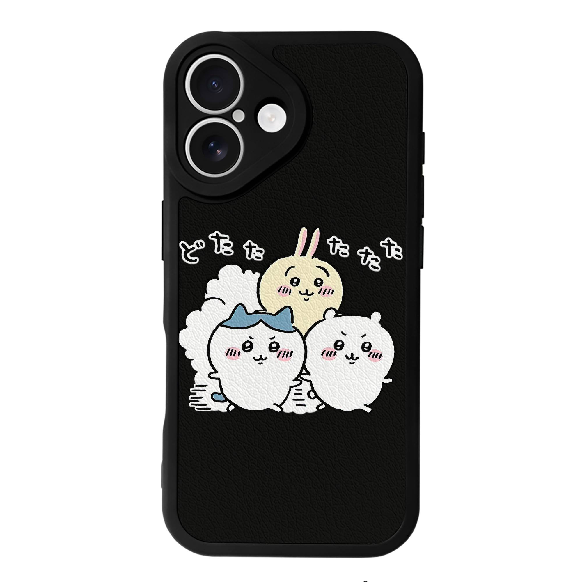 （画像用） ちいかわ ハチワレ Chii-kawa hachiware 【iPhone 16シリーズ対応】シリコンスマホケース（レザー調） 材質：シリコン